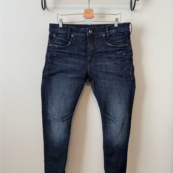 G-Star D-Staq 3D Slim Blue Skinny Jeans with Modern Tapered Fit 34x30 - Picture 1 of 10